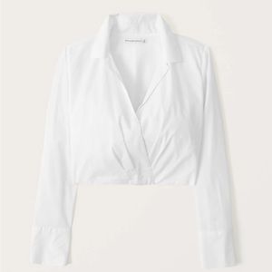 Abercrombie Long Sleeve Poplin Top XS